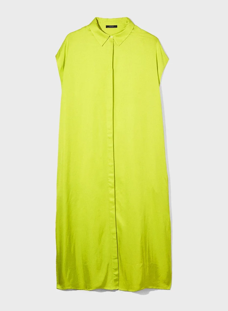 PARFOIS Neon Button-Down Dress