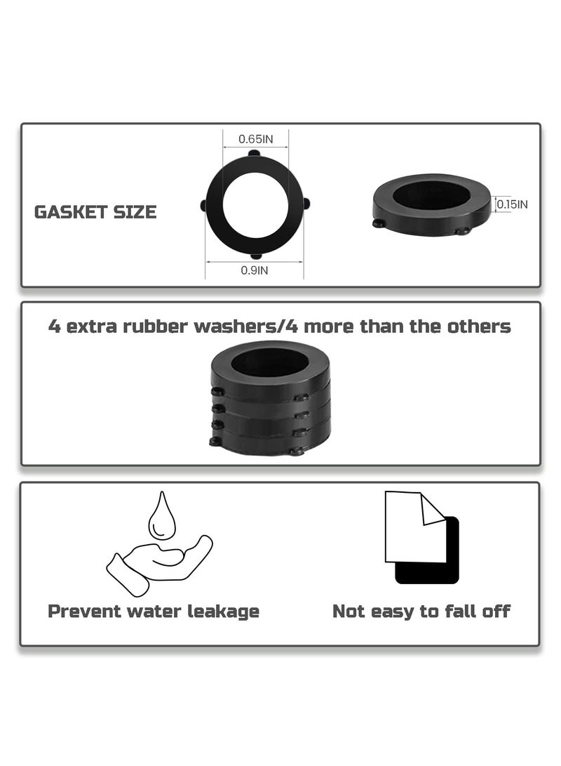 SYOSI 2 Pack Heavy Duty Brass Hose Nozzle, Fireman Style High Power, Leak Proof Adjustable Garden Water Sprayer for Car Wash, Patio Cleaning, Lawn Watering, Pet Showering, Black - Image 5