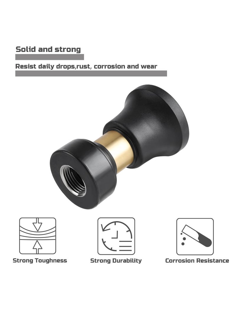 SYOSI 2 Pack Heavy Duty Brass Hose Nozzle, Fireman Style High Power, Leak Proof Adjustable Garden Water Sprayer for Car Wash, Patio Cleaning, Lawn Watering, Pet Showering, Black - Image 3