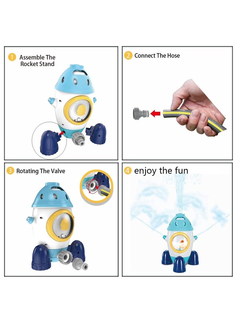 MissTiara حديقة في الهواء الطلق الفناء الخلفي صاروخ رذاذ الماء ألعاب اللعب المياه - Image 4