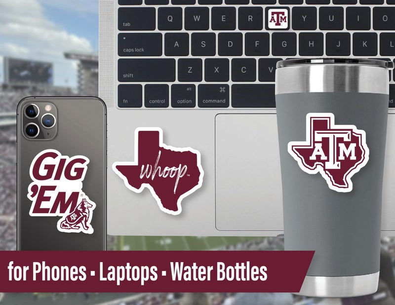 PartyKandy Texas A&M Stickers for Gift, Car, Water Bottle, Laptop, and Phone for TAMU Football Fans and University Graduates (Texas A&M Aggies) - Image 3