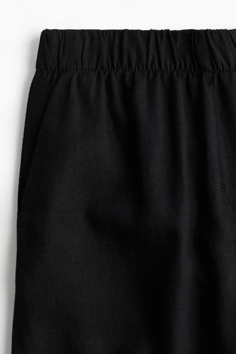 اتش اند ام Wide linen-blend trousers