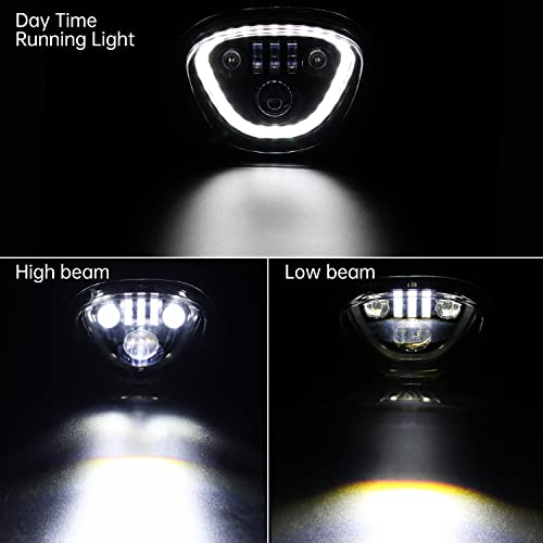 CPOWACE LED Headlight for M109R,Clear Lens LED Head lamp Assembly with Halo DRL High/Low Beam Compatible with SUZUKI Boulevard M109R / M90 - Image 2