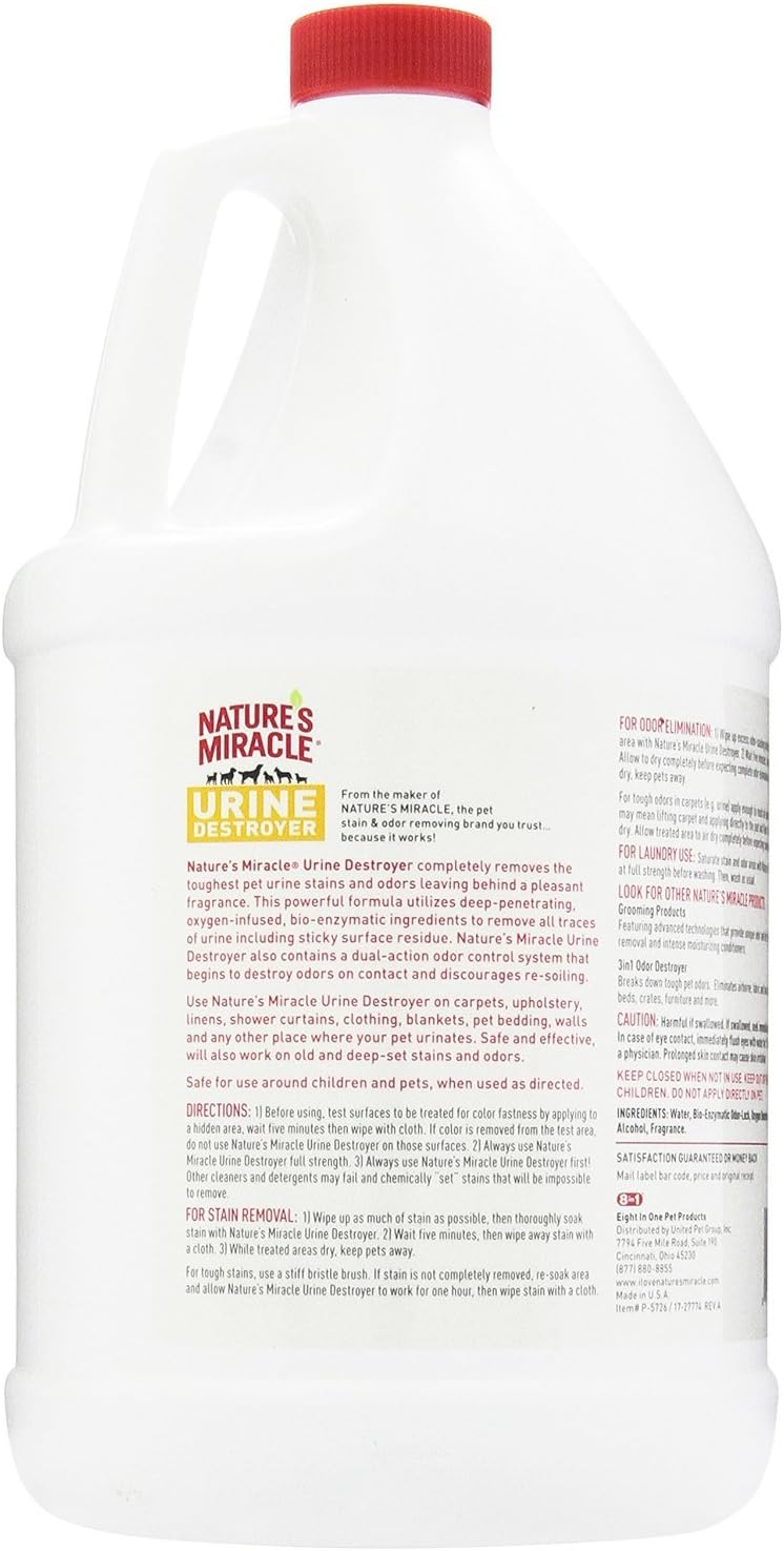 Nature's Miracle Urine Destroyer - 1 Gallon Pet Stain and Odor Remover - Image 2
