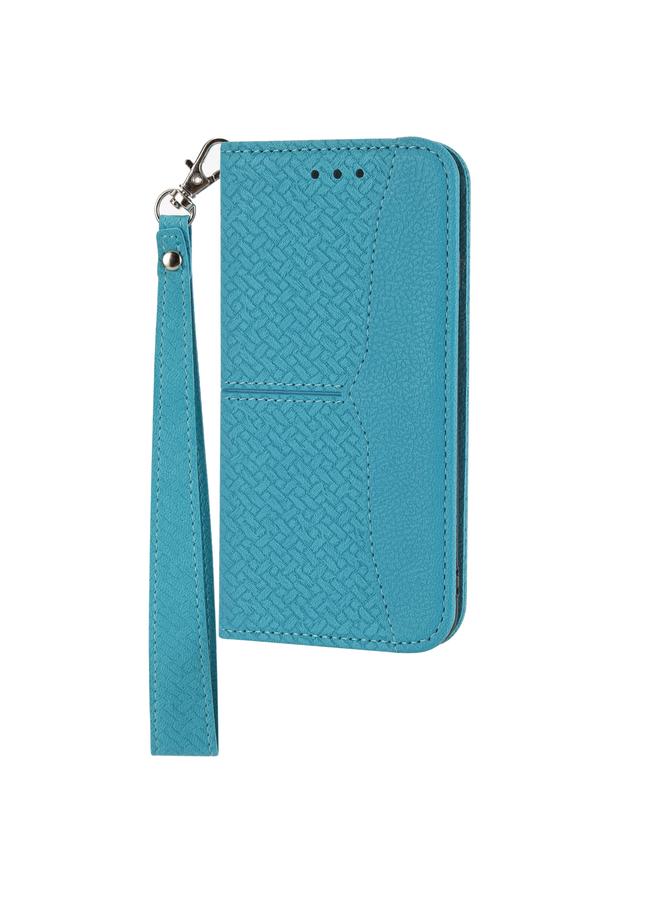 Zaboon Case For iPhone 12 / 12 Pro Woven Texture Stitching Magnetic Horizontal Flip PU Leather Case with Holder & Card Slots & Wallet & Lanyard - Image 2