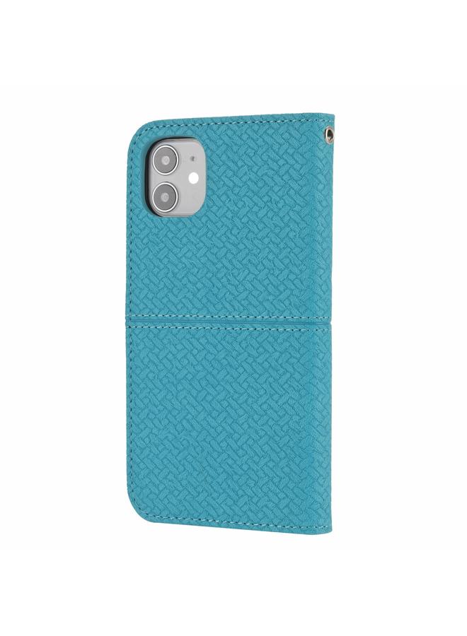 Zaboon Case For iPhone 12 / 12 Pro Woven Texture Stitching Magnetic Horizontal Flip PU Leather Case with Holder & Card Slots & Wallet & Lanyard - Image 3