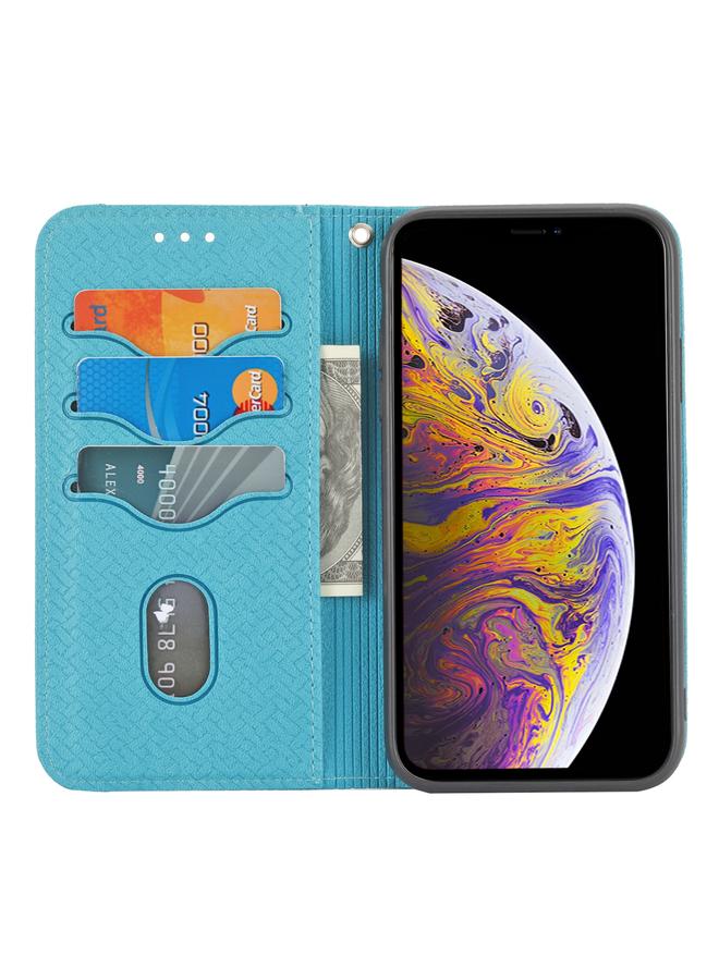 Zaboon Case For iPhone 12 / 12 Pro Woven Texture Stitching Magnetic Horizontal Flip PU Leather Case with Holder & Card Slots & Wallet & Lanyard - Image 4