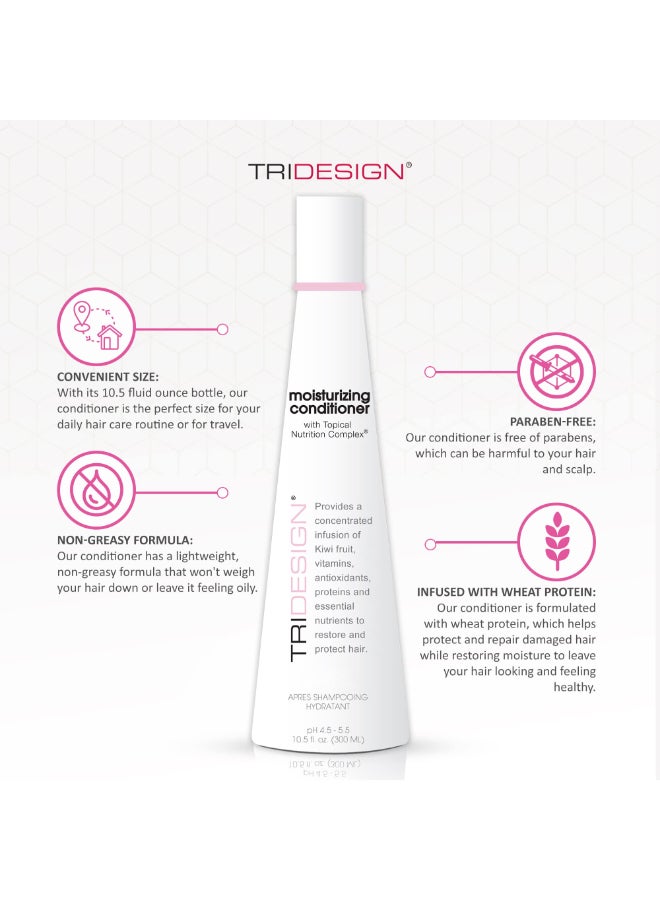 TRIDESIGN TRI Moisturizing Conditioner Hydrating Dry Damaged Hair Infused Wheat Protein to Protect Repair Restores Moisture to Curly Straight Wavy Treated Hair 105 Fluid Ounce - Image 4