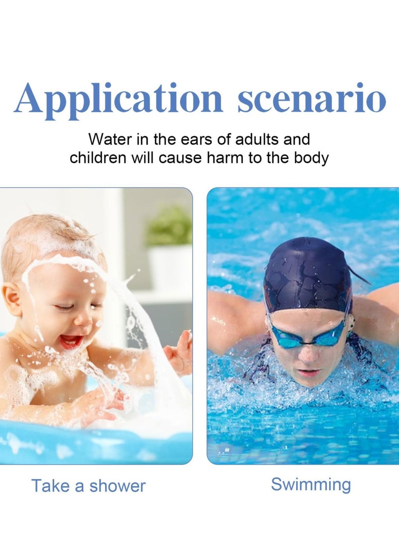 SOLARAE 60 Pieces Baby Ear Stickers Covers for Shower Protectors with Cotton Plugs Newborn Protection for Swimming Surfing Snorkeling and Other Water Sports - Image 5