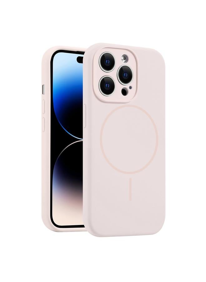 S-TOP Case For iPhone 14 Pro Max Fine Hole Liquid Silicone MagSafe Phone Case - Image 1