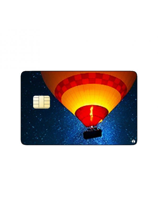 RKN PRINTED BANK CARD STICKER Aesthetic Orange Air Balloon In Starry Night - Image 2