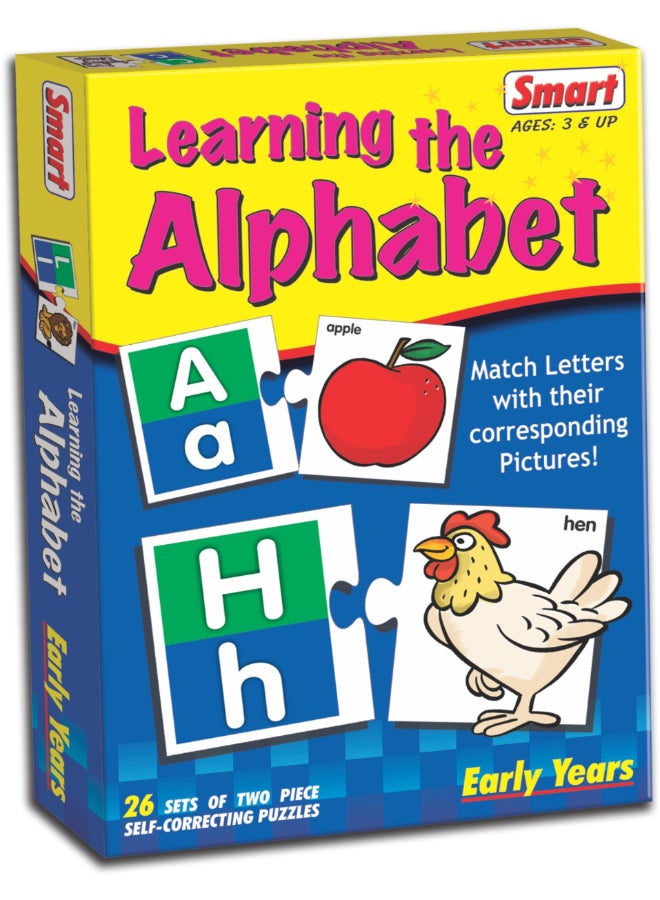 Creative's Smart Learning the Alphabet Puzzles Game for Kids - 26 Self-Correcting Two-Piece Sets - Match Letters With Pictures - Early Educational Toy - Gift for Toddlers Ages 3 & Up - Image 1