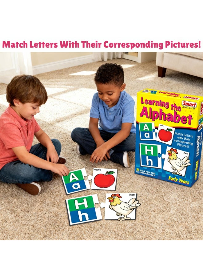 Creative's Smart Learning the Alphabet Puzzles Game for Kids - 26 Self-Correcting Two-Piece Sets - Match Letters With Pictures - Early Educational Toy - Gift for Toddlers Ages 3 & Up - Image 4
