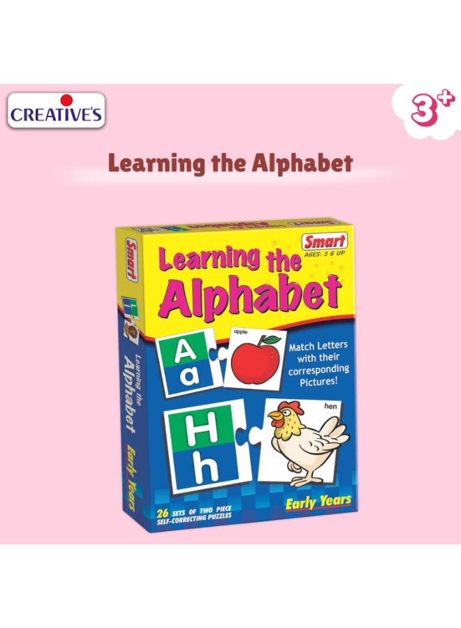 Creative's Smart Learning the Alphabet Puzzles Game for Kids - 26 Self-Correcting Two-Piece Sets - Match Letters With Pictures - Early Educational Toy - Gift for Toddlers Ages 3 & Up - Image 2