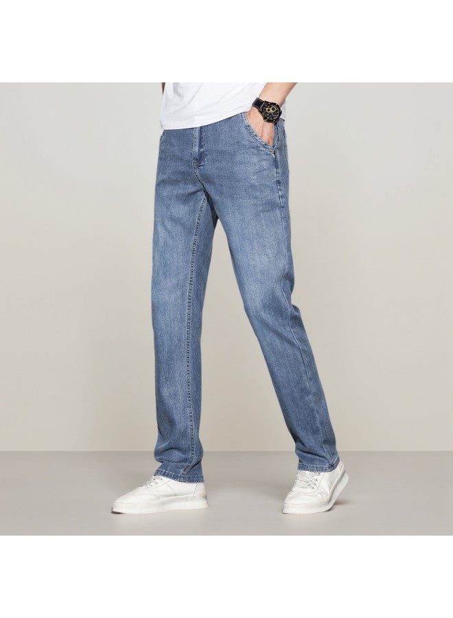 Tucano lightweight Summer Men's Jeans Business Casual Straight-leg Pants Comfortable Versatile Trousers - Image 4