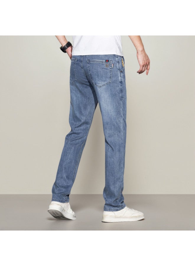 Tucano lightweight Summer Men's Jeans Business Casual Straight-leg Pants Comfortable Versatile Trousers - Image 5
