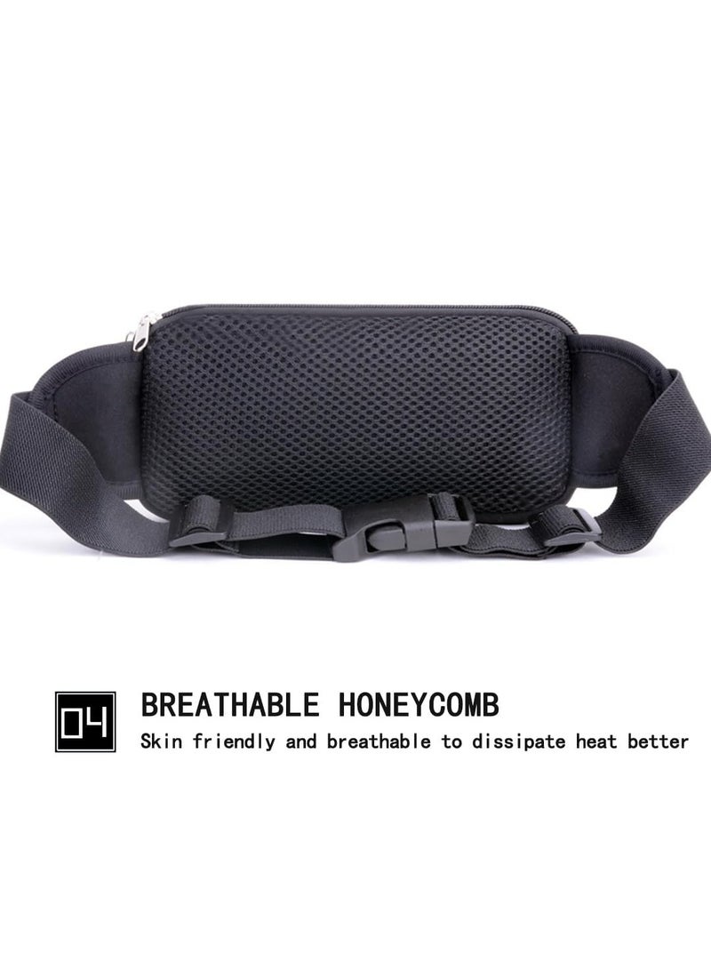 Oasisgalore Black Adjustable Waist Pack, Running Belt Bag for Hiking, Cycling, Jogging - Phone Holder for Men, Women.  - Image 5
