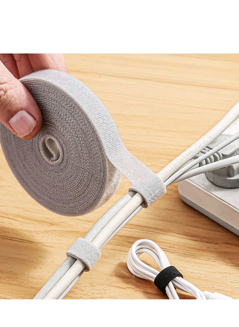 1 Roll  of 5meter Tearable Data Cable Storage Back-to-back Tie Nylon Self-adhesive Hook And Loop Plant Strap Multi-purpose Strap
