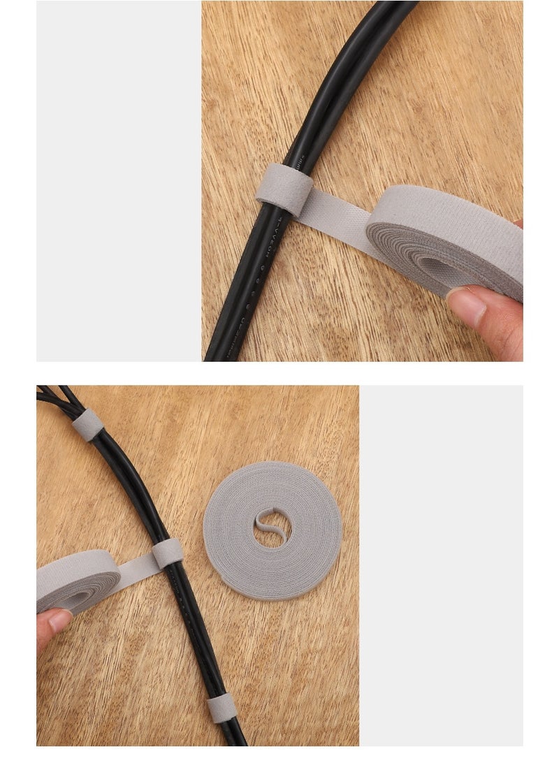1 Roll  of 5meter Tearable Data Cable Storage Back-to-back Tie Nylon Self-adhesive Hook And Loop Plant Strap Multi-purpose Strap - Image 4