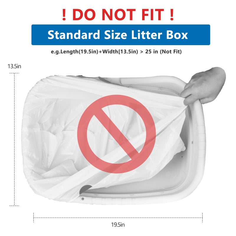 DSPET Self Cleaning Cat Litter Box Liners-60 Counts, Extra Thick Litter Bags for Automatic Cat Litter Box Robot with Drawstring Trash Bags - Image 5