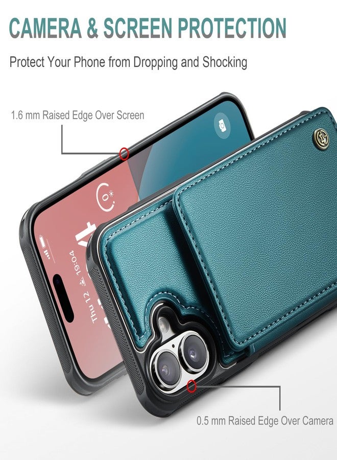 Vinich for iPhone 16 Plus 6.7" Wallet Case with Card Holder, RFID Blocking Credit Slots Kickstand Shockproof Phone Cover for Women Men, Purple - Image 3