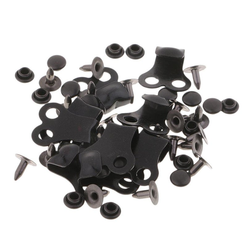 10 Pairs Black Boot Lace Hooks Buckles Repair Fittings for Outdoor Hiking Climbing Shoes - Image 2