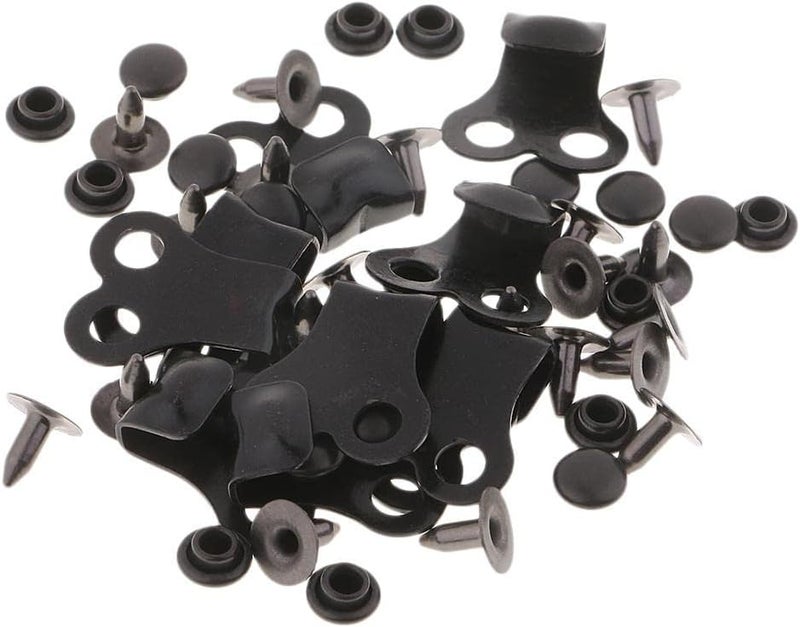 10 Pairs Black Boot Lace Hooks Buckles Repair Fittings for Outdoor Hiking Climbing Shoes - Image 1
