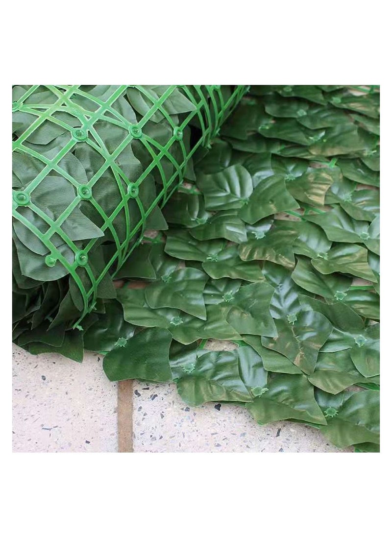 LINGWEI - Artificial Faux Ivy Leaf Wall Grass Privacy Hedges Fence Screen Plastic Plant Fake Grass For Indoor Outdoor Balcony Garden Decoration(100x200cm) - Image 1