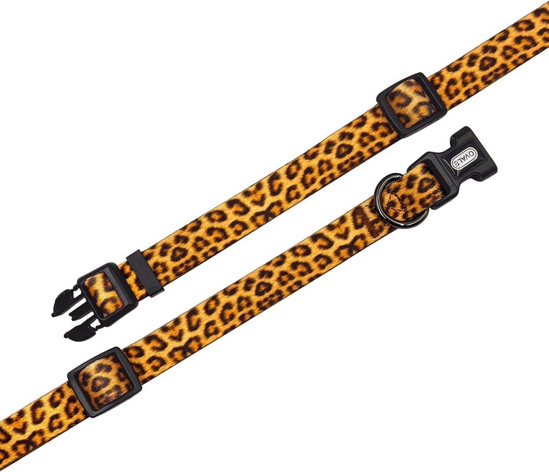 Ovale Dog Collar Leash Combo Set, Leopard Pattern, Collar and 5 ft Matching Leash, for Small Dogs.(S, Leopard) - Image 4