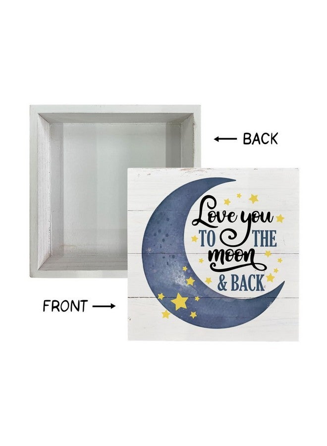 Razpah Inspirational Wooden Nursery Decor - Star Moon Signs for Kids Room & Family Love - 'Love You to the Moon and Back' - Image 3