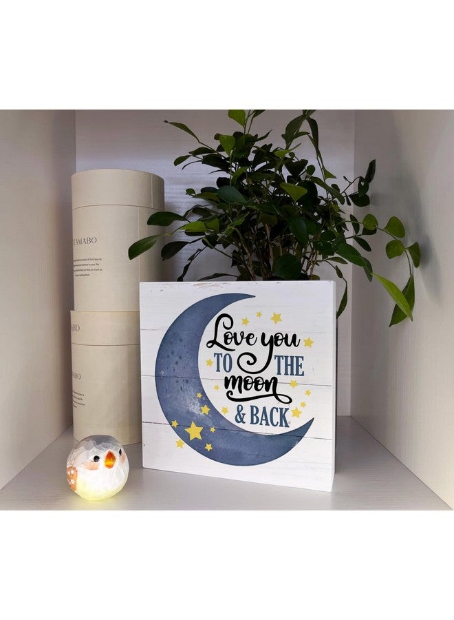Razpah Inspirational Wooden Nursery Decor - Star Moon Signs for Kids Room & Family Love - 'Love You to the Moon and Back' - Image 4