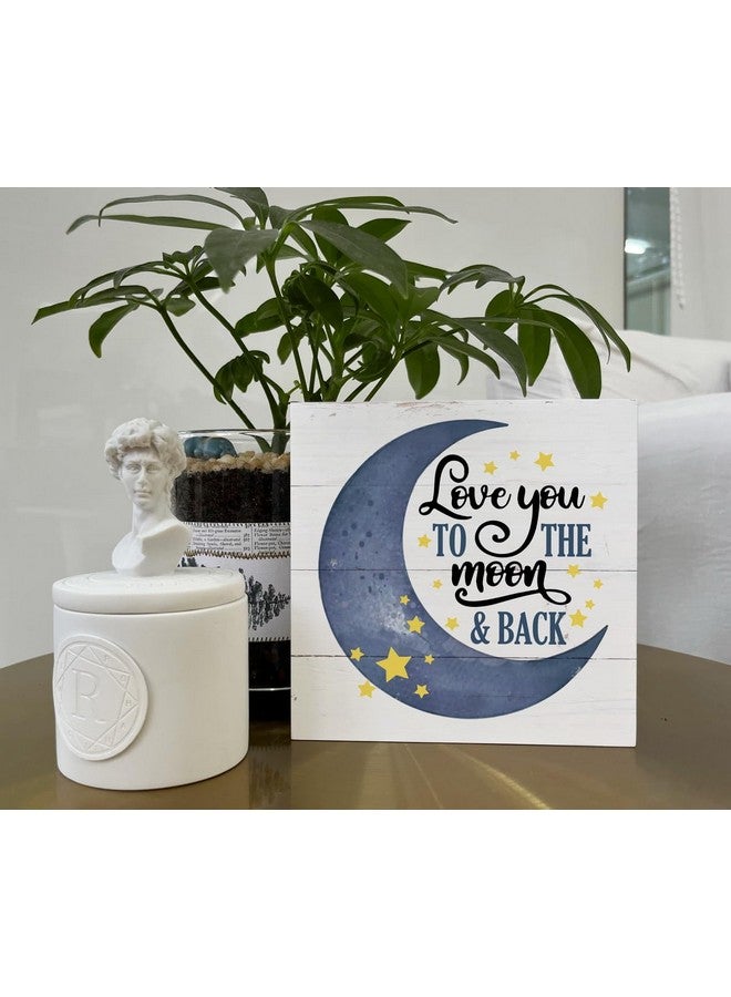 Razpah Inspirational Wooden Nursery Decor - Star Moon Signs for Kids Room & Family Love - 'Love You to the Moon and Back' - Image 5