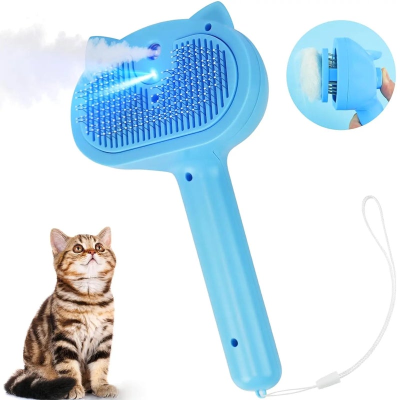 Y&D Hot Selling Cat Steam Brush - Rechargeable Pet Grooming Spray Brush with LED Light & Long Handle - Brushes for Cats & Dogs - Image 2