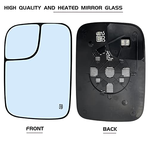 SKARUMMER Passenger Right Side Blind Spot Mirror Replacement for 2005 2006 2007 2008 Dodge Ram 1500 2500 3500 Mirrors - Side View Heated Convex Mirror Glass 5161010AA - Image 2