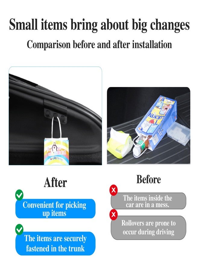 Arcoche Trunk Grocery Bag Hook ABS Trunk Hook for Tesla Model Y Juniper Accessories 2025 2026 Trunk Organizer 2PC - Image 3