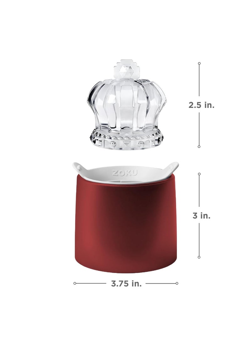 Zoku Crown Ice Mold, Large Ice Cube Molds for Cocktails and Drinks, Easy-Release Silicone Ice Maker, Large Craft Ice Keeps Drinks Colder Longer with Less Dilution, Easy-Release, BPA-Free
