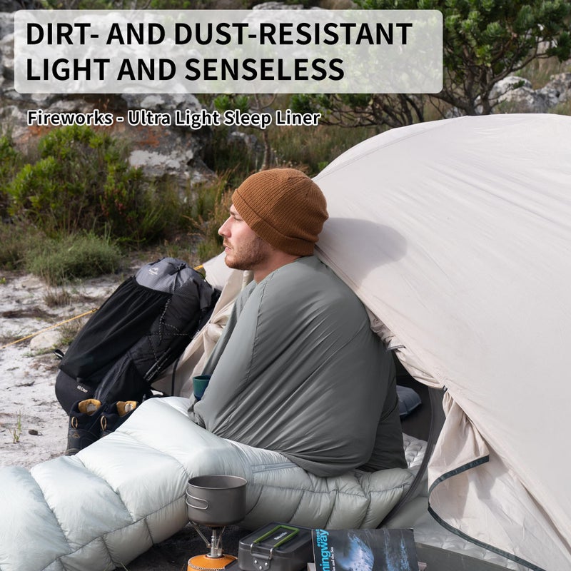 Naturehike 4.5oz Ultralight Washable Sleeping Bag Liner, Lightweight Adult Sleep Sack & Travel Sheets for Backpacking, Hotel, Camping, Hostels, ZY20 Blue - Image 4