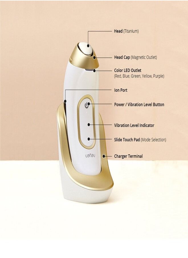 VANAV - VANAV UP6 6 Modes In One Skincare Device For Anti Aging And Face Lifting - Gold - Image 1