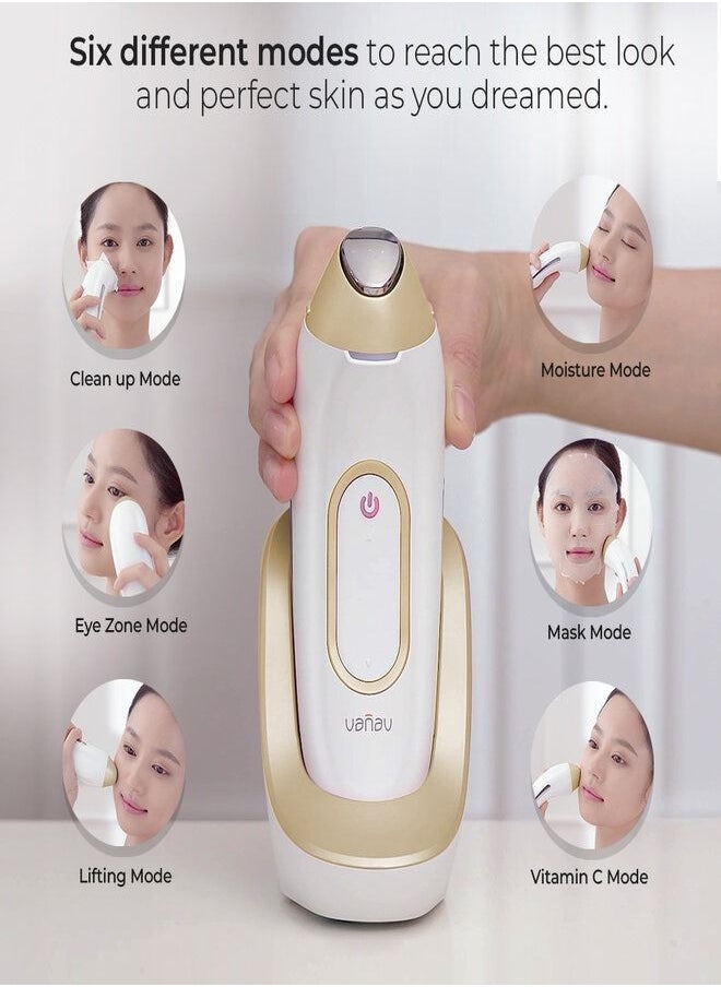 VANAV - VANAV UP6 6 Modes In One Skincare Device For Anti Aging And Face Lifting - Gold - Image 1