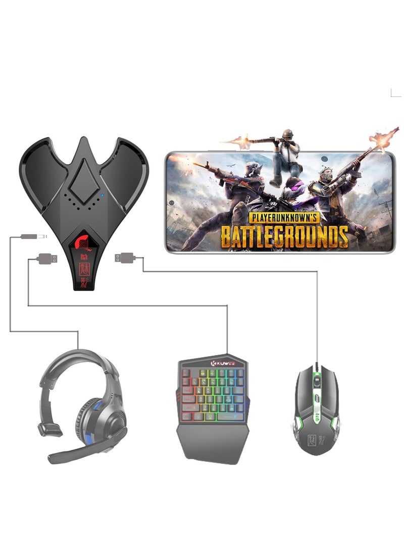 SYOSI - Keyboard and Mouse Adapter for Android Phone/Tablet, Mobile Gaming Converter with Wired/Wireless Dual Modes, 3.5mm Headset Jack, Play All Games PUBG, Call of Duty, Free Fire - Image 1