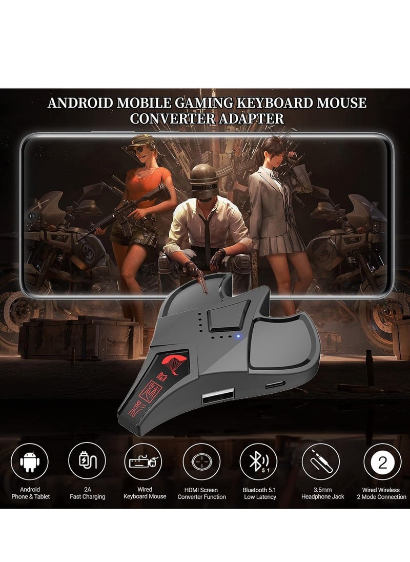 SYOSI - Keyboard and Mouse Adapter for Android Phone/Tablet, Mobile Gaming Converter with Wired/Wireless Dual Modes, 3.5mm Headset Jack, Play All Games PUBG, Call of Duty, Free Fire - Image 1