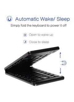 Rock Pow Foldable Bluetooth Keyboard Portable Wireless Keyboard Rechargeable Full Size Ultra Slim Folding Keyboard Compatible iOS Android Windows Smartphone Tablet and Laptop  - Image 2