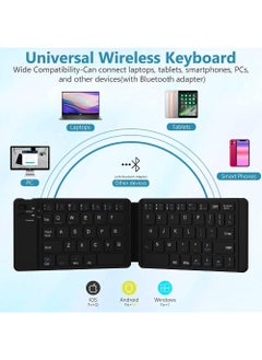 Foldable Bluetooth Keyboard Portable Wireless Keyboard Rechargeable Full Size Ultra Slim Folding Keyboard Compatible iOS Android Windows Smartphone Tablet and Laptop - pzsku/Z6044E21B1D9BDE24B2B2Z/45/_/1712130298/d121efa5-3c84-47e0-9d41-22c211d633b1