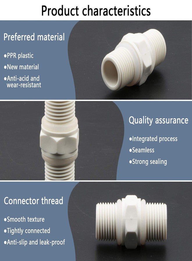 NewZoll 5 PCS 1/2" to 1/2" Male Nylon Pipe Connect Quick Fitting for RO System Water Filter - Image 3