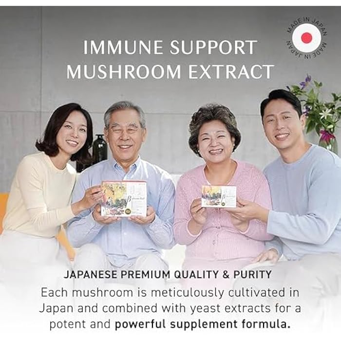 Umeken Beta Glucan, Immune Boost, Mushroom Extract, Dietary Supplement, Blend of 9 Premium Mushroom Extract Packets, Easy to Take Beta Glucan Supplements, 1 Month Supply, 30 Count Box, Pack of 1 - Image 3
