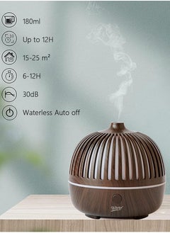 Wtrtr Essential Oil Diffuser,Humidifier，180ml Upgraded Aromatherapy Diffuser Cool Mist Humidifier with 7 Colors Lights 2 Mist Mode Waterless Auto Off for Home Office Room (Brown) - pzsku/Z60450129B63AB56C2D61Z/45/_/1737371034/b72e798e-4f6c-43ad-af6b-4003fea228ef