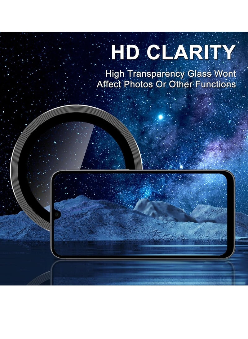 Generic Camera Lens Protector for Samsung Galaxy A16 5G/4G Accessories, 9H Tempered Glass Metal Individual Ring Camera Cover Screen Protector for Samsung A16, Case Friendly, Anti Scratch (black)  - Image 5