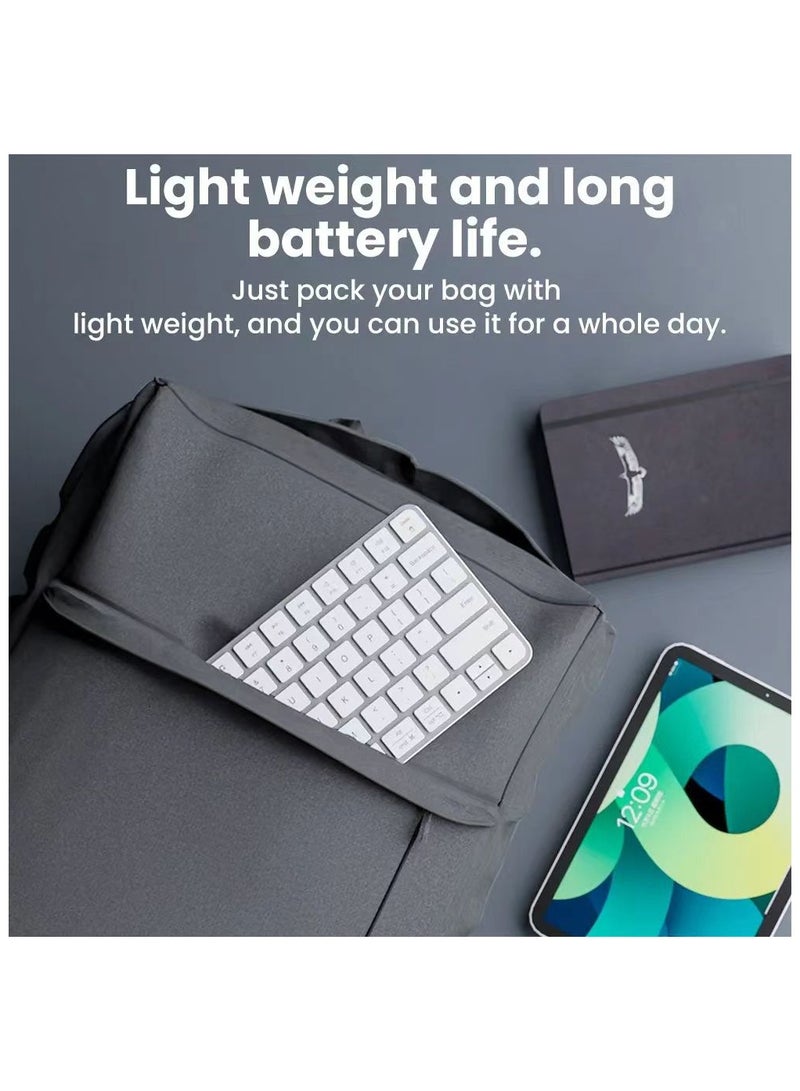 Bluetooth Keyboard for Mac, Compatible Apple Keyboard Wireless - Multi Device Keyboard for MacBook Pro/Air, iMac, Mac Mini, Windows Android PC Laptop Tablet, Grey  - Image 4