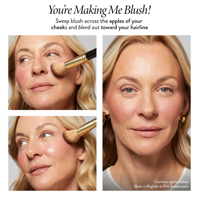 LAURA GELLER NEW YORK Baked Blush-n-Brighten Marbleized Blush + Angled Brush (08 Starfish Island, 47mm) - Image 4