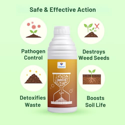 Utkarsh Composter for Quick Decomposition of Organic Waste Into Compost, Bio Waste Decomposer, Accelerate Decomposition of Kitchen, Garden Organic Waste | 250 ml; Pack of 1 - Image 3